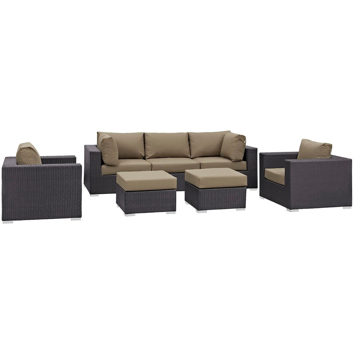 Convene 7 Piece Outdoor Patio Sectional Set by Modway, photo 43 of 44