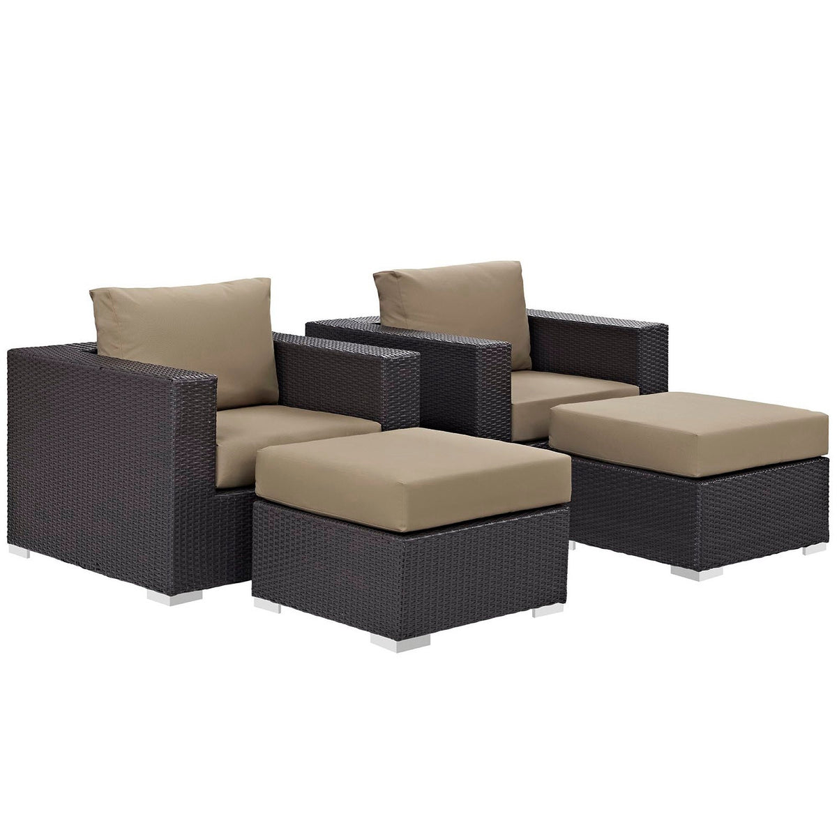 Convene 4 Piece Outdoor Patio Sectional Set by Modway, photo 8 of 17