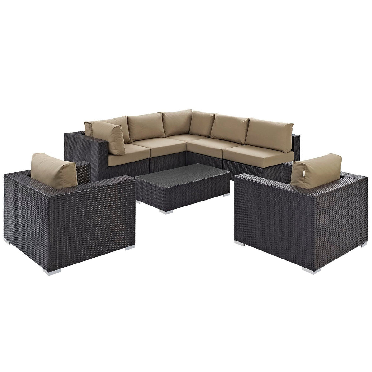 Convene 8 Piece Outdoor Patio Sectional Set by Modway, photo 11 of 46