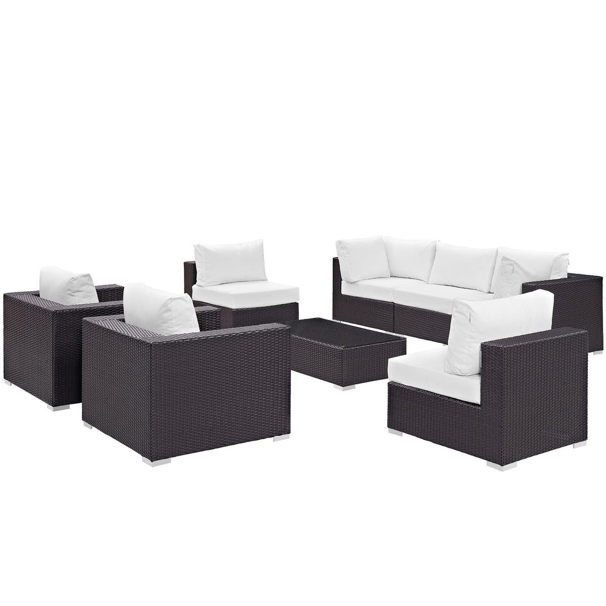 Convene 8 Piece Outdoor Patio Sectional Set by Modway, photo 17 of 46