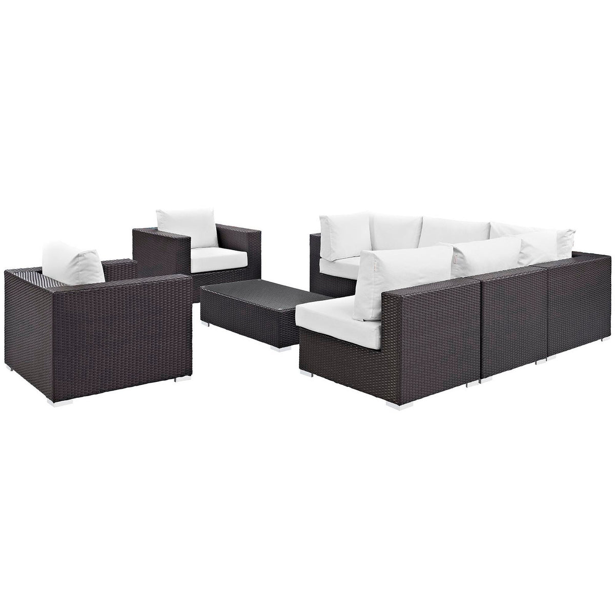 Convene 8 Piece Outdoor Patio Sectional Set by Modway, photo 18 of 46