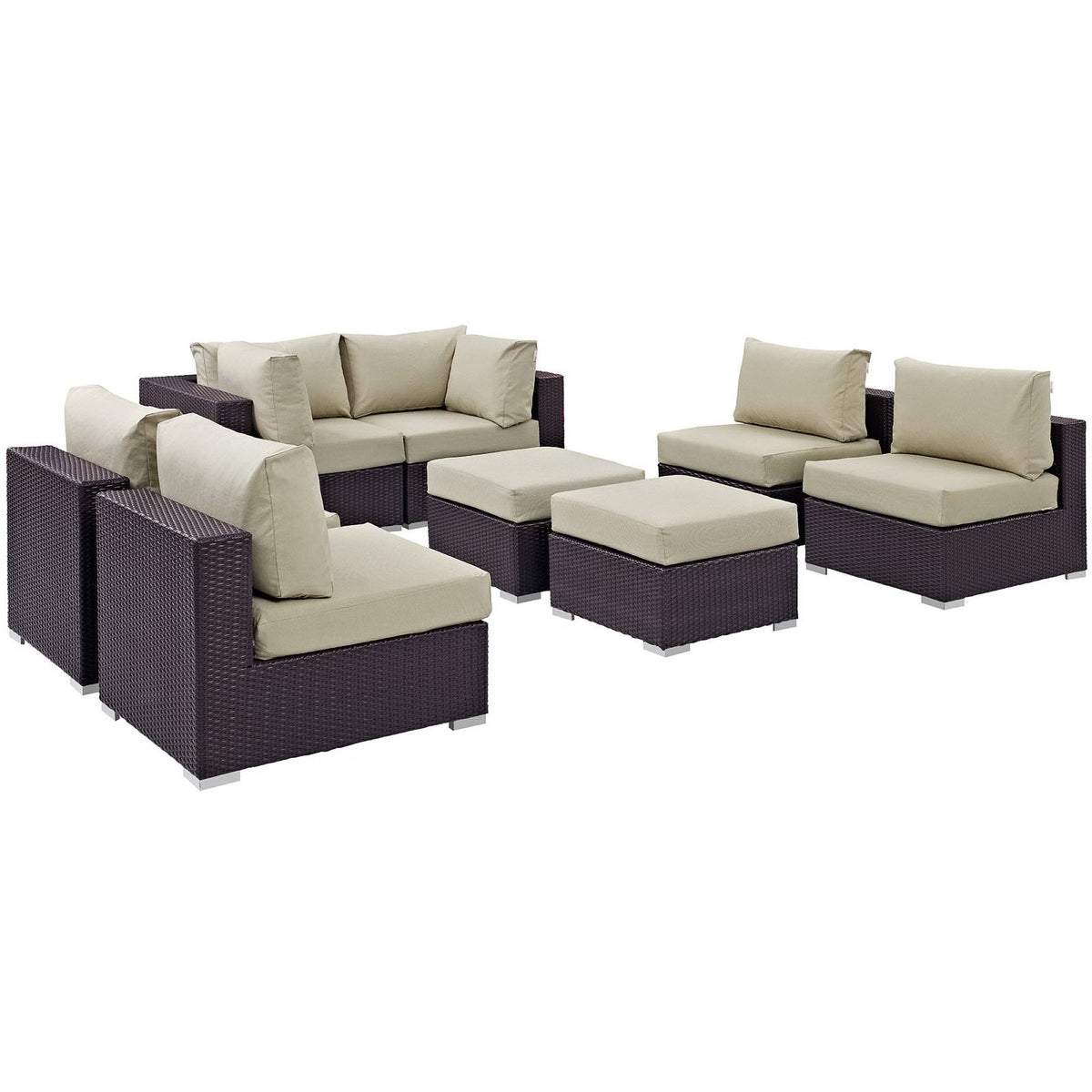Convene 8 Piece Outdoor Patio Sectional Set by Modway, photo 25 of 46