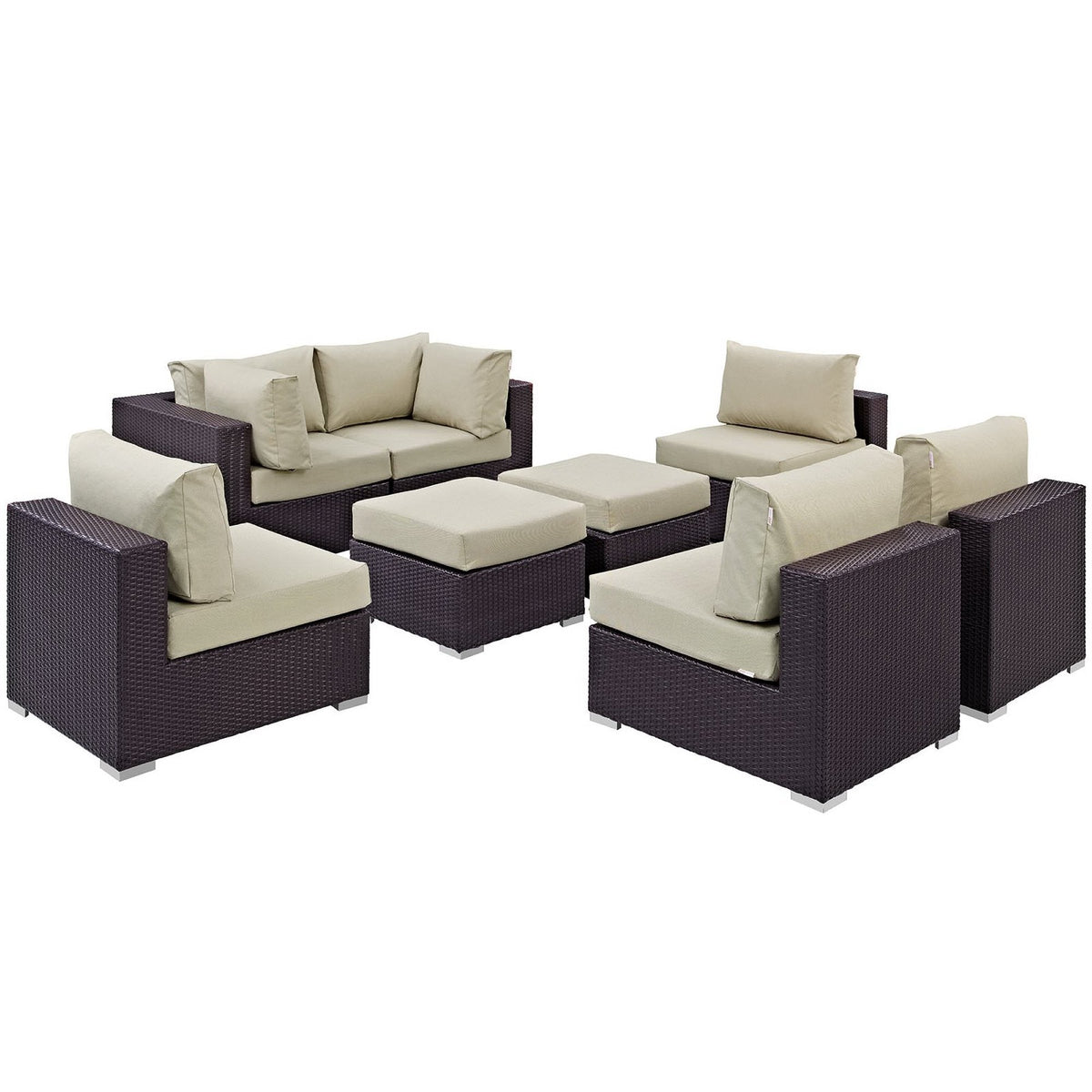Convene 8 Piece Outdoor Patio Sectional Set by Modway, photo 26 of 46