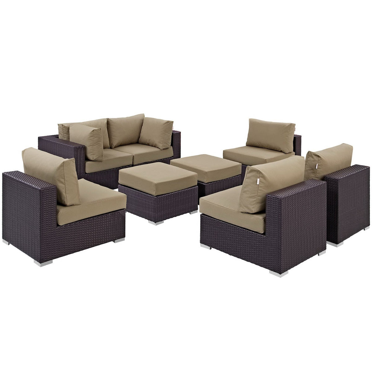 Convene 8 Piece Outdoor Patio Sectional Set by Modway, photo 33 of 46