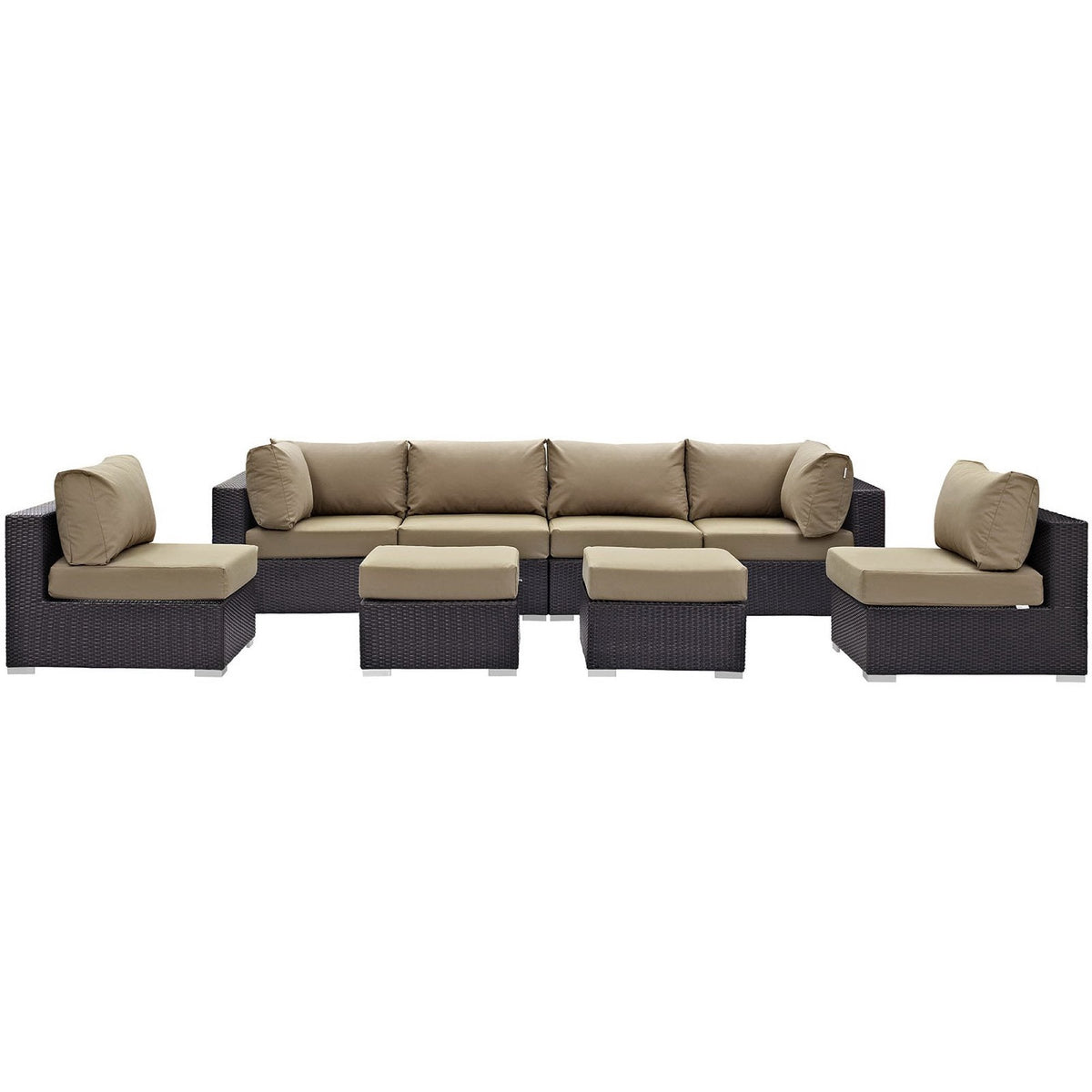 Convene 8 Piece Outdoor Patio Sectional Set by Modway, photo 34 of 46