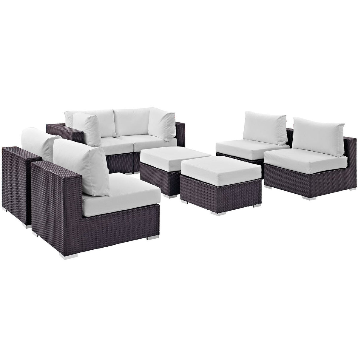 Convene 8 Piece Outdoor Patio Sectional Set by Modway, photo 39 of 46