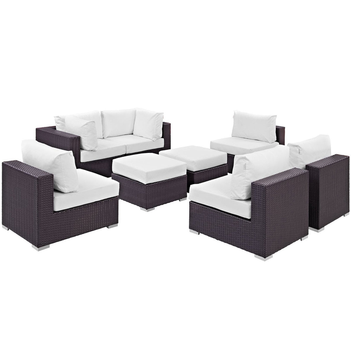 Convene 8 Piece Outdoor Patio Sectional Set by Modway, photo 40 of 46