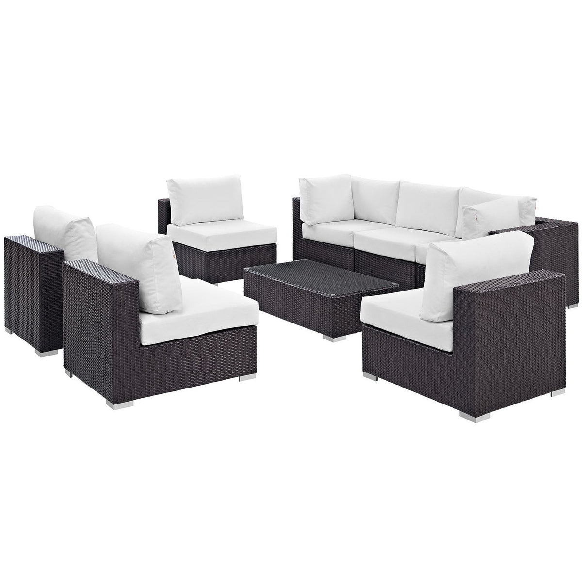 Convene 8 Piece Outdoor Patio Sectional Set by Modway, photo 43 of 46
