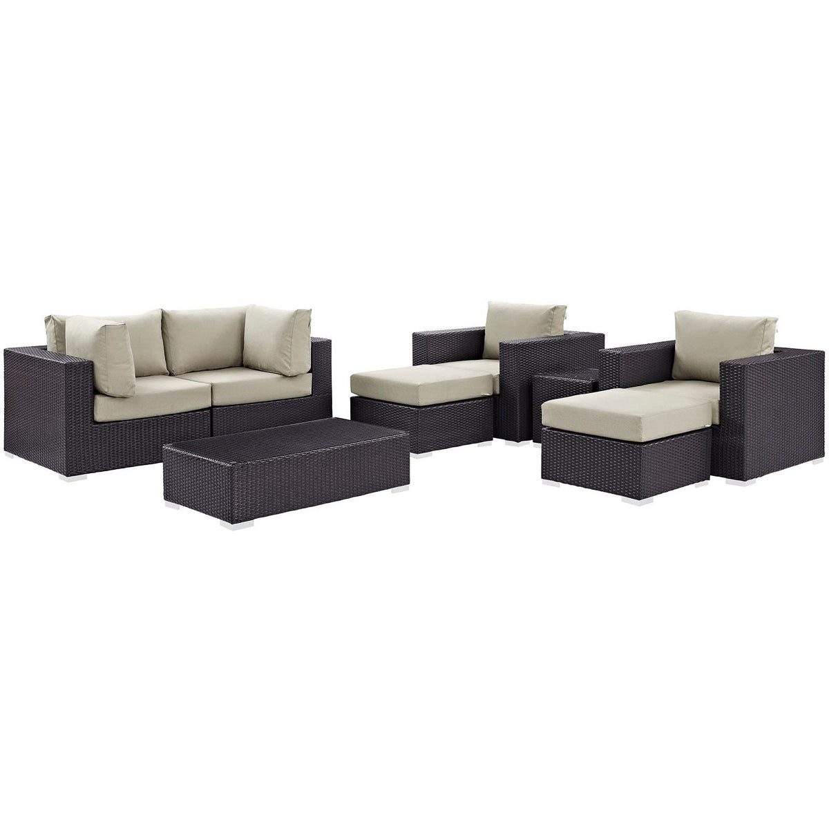 Convene 8 Piece Outdoor Patio Sectional Set by Modway, photo 44 of 46