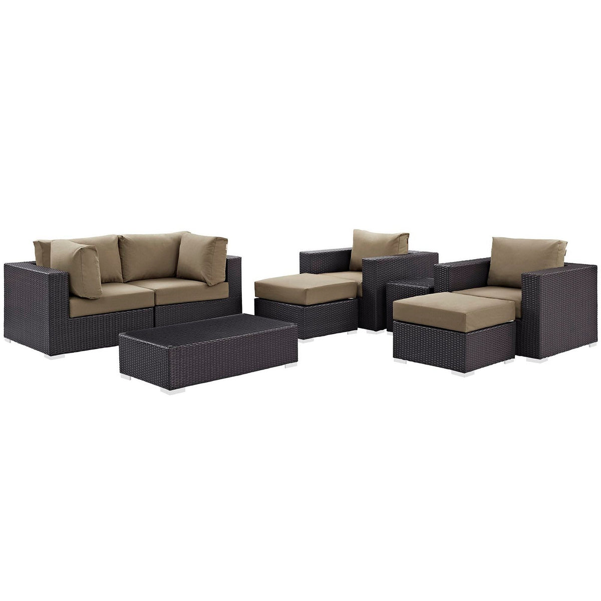 Convene 8 Piece Outdoor Patio Sectional Set by Modway, photo 45 of 46