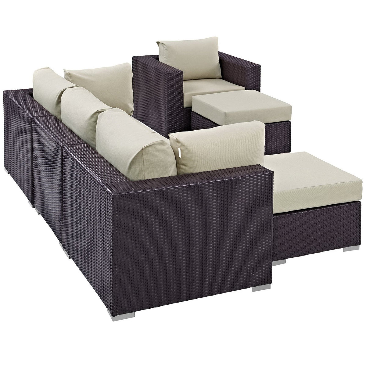 Convene 6 Piece Outdoor Patio Sectional Set by Modway, photo 2 of 24