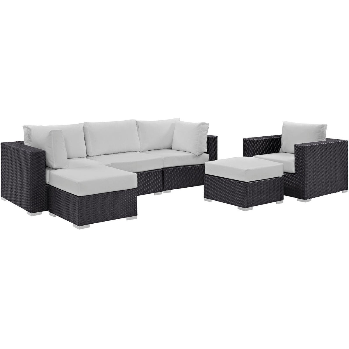 Convene 6 Piece Outdoor Patio Sectional Set by Modway, photo 17 of 24