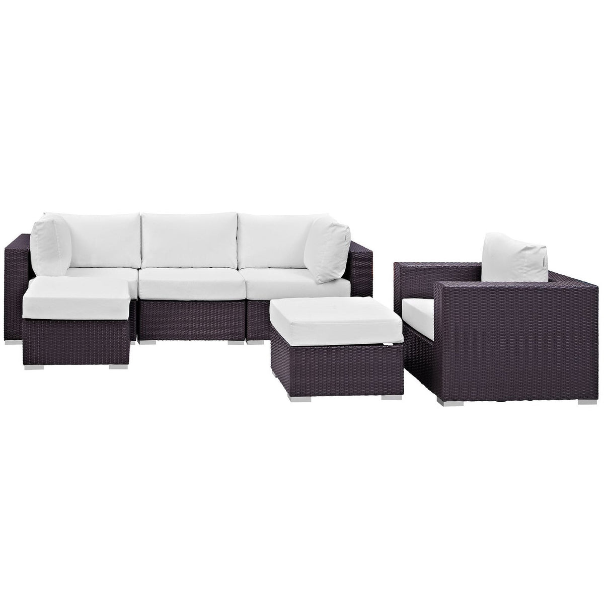 Convene 6 Piece Outdoor Patio Sectional Set by Modway, photo 19 of 24
