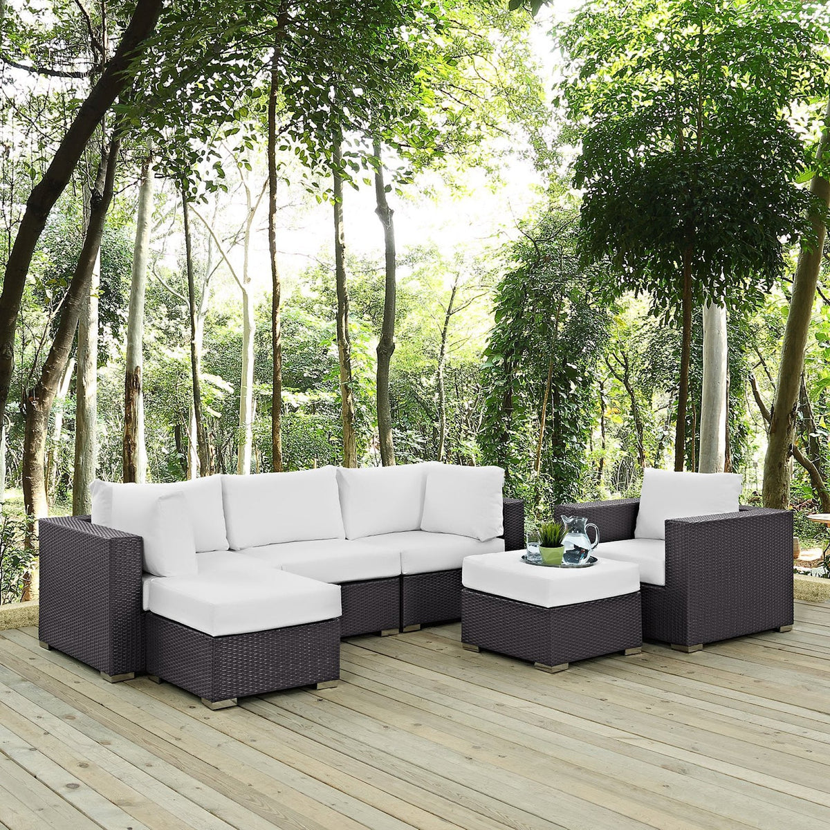 Convene 6 Piece Outdoor Patio Sectional Set by Modway, photo 24 of 24