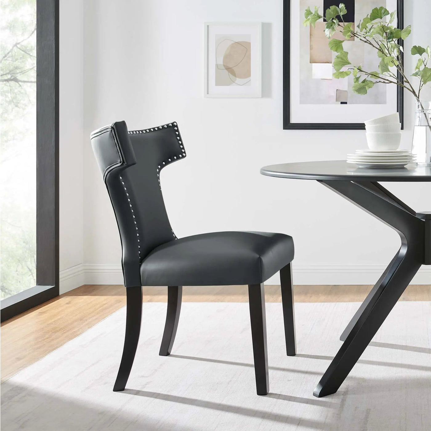 Curve Vegan Leather Dining Chair by Modway by HouseOfZazla