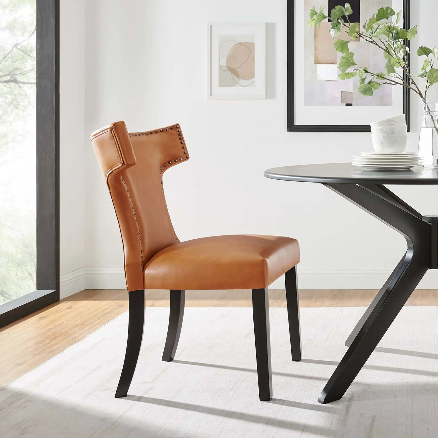 Curve Vegan Leather Dining Chair by Modway by HouseOfZazla
