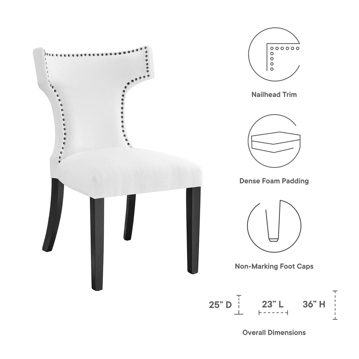Curve Fabric Dining Chair by Modway, photo 14 of 20