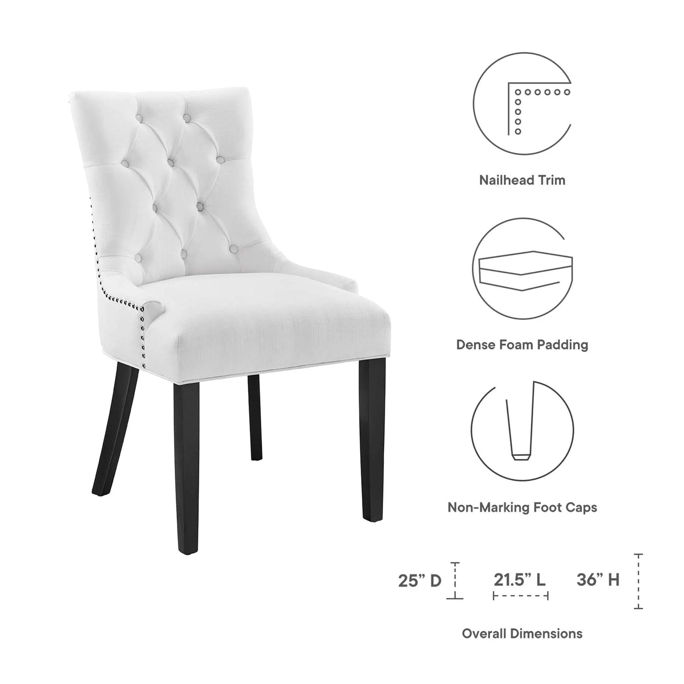 Regent Tufted Fabric Dining Chair by Modway by HouseOfZazla
