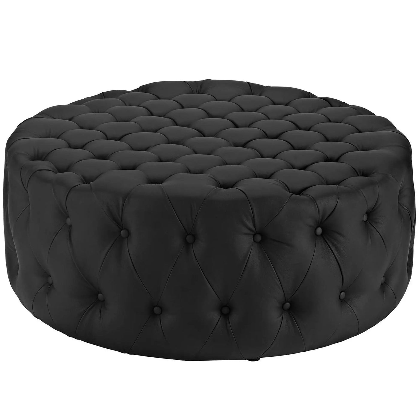 Amour Upholstered Vinyl Round Ottoman by Modway by HouseOfZazla
