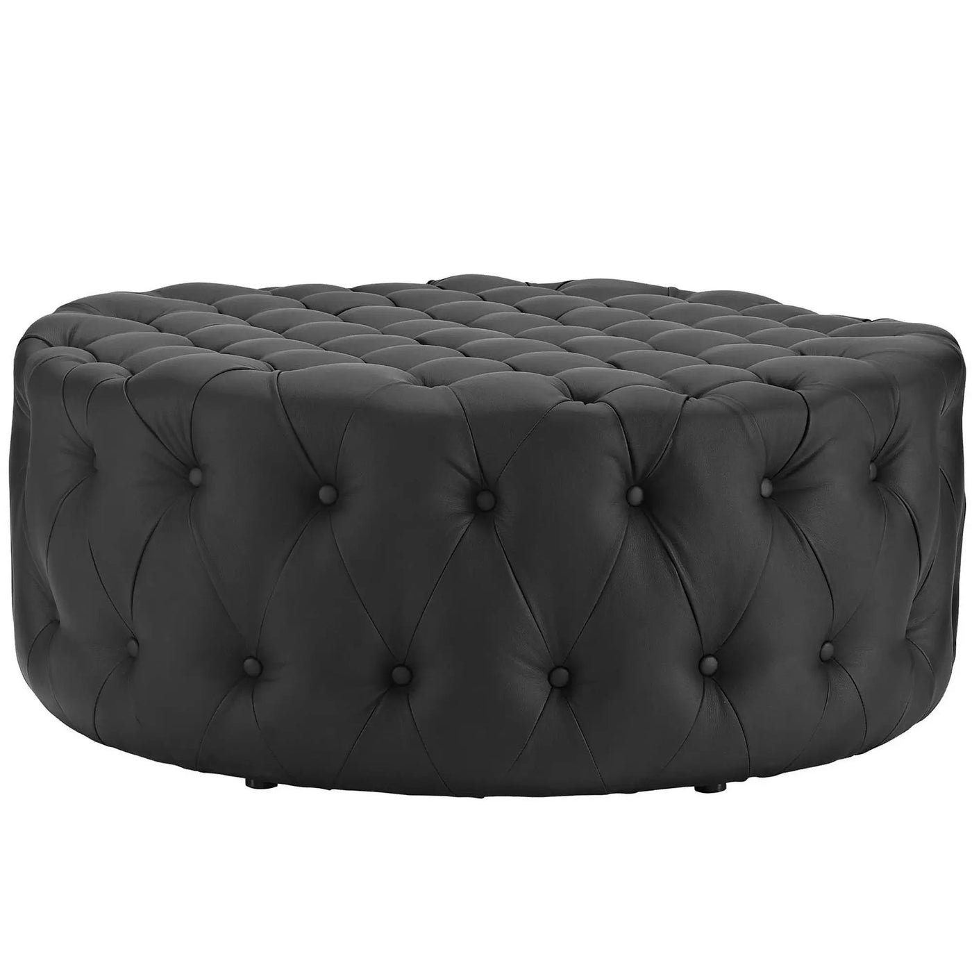 Amour Upholstered Vinyl Round Ottoman by Modway by HouseOfZazla