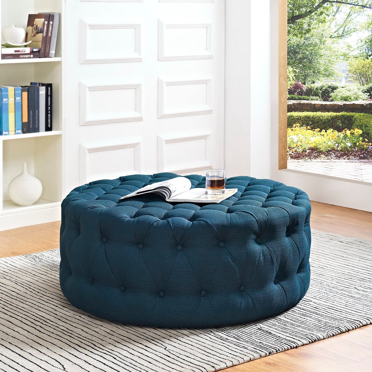 Amour Upholstered Fabric Ottoman by Modway, photo 4 of 20