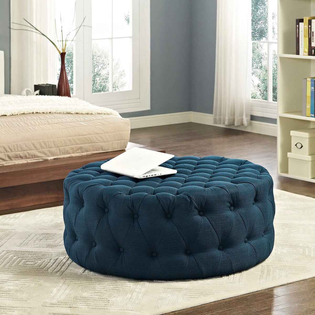 Amour Upholstered Fabric Ottoman by Modway, photo 5 of 20