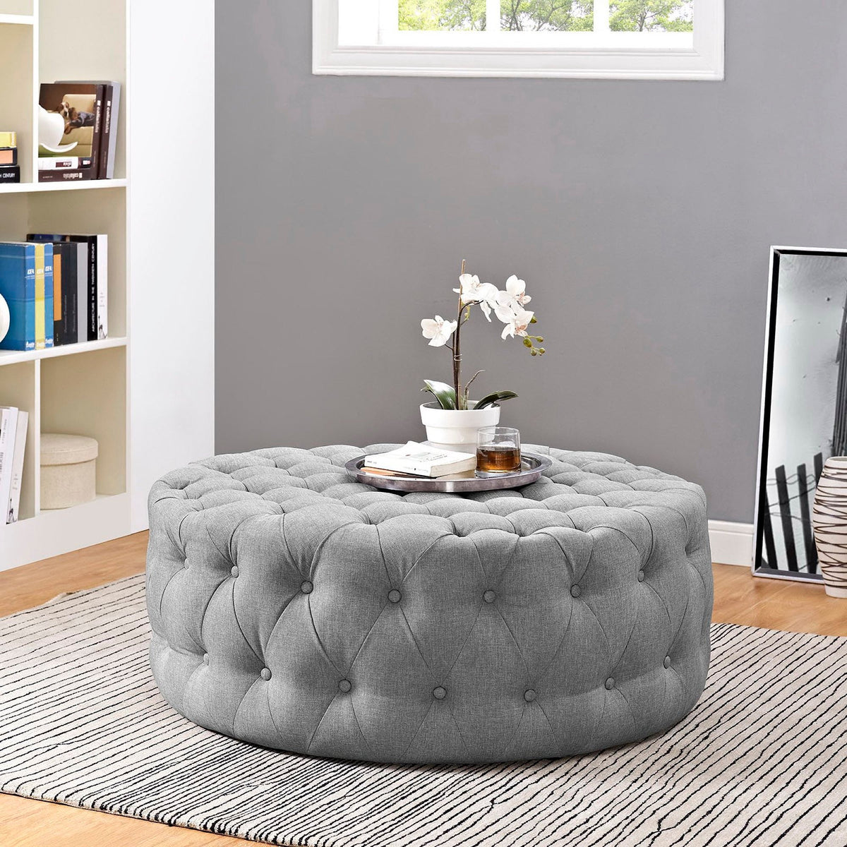 Amour Upholstered Fabric Ottoman by Modway, photo 20 of 20