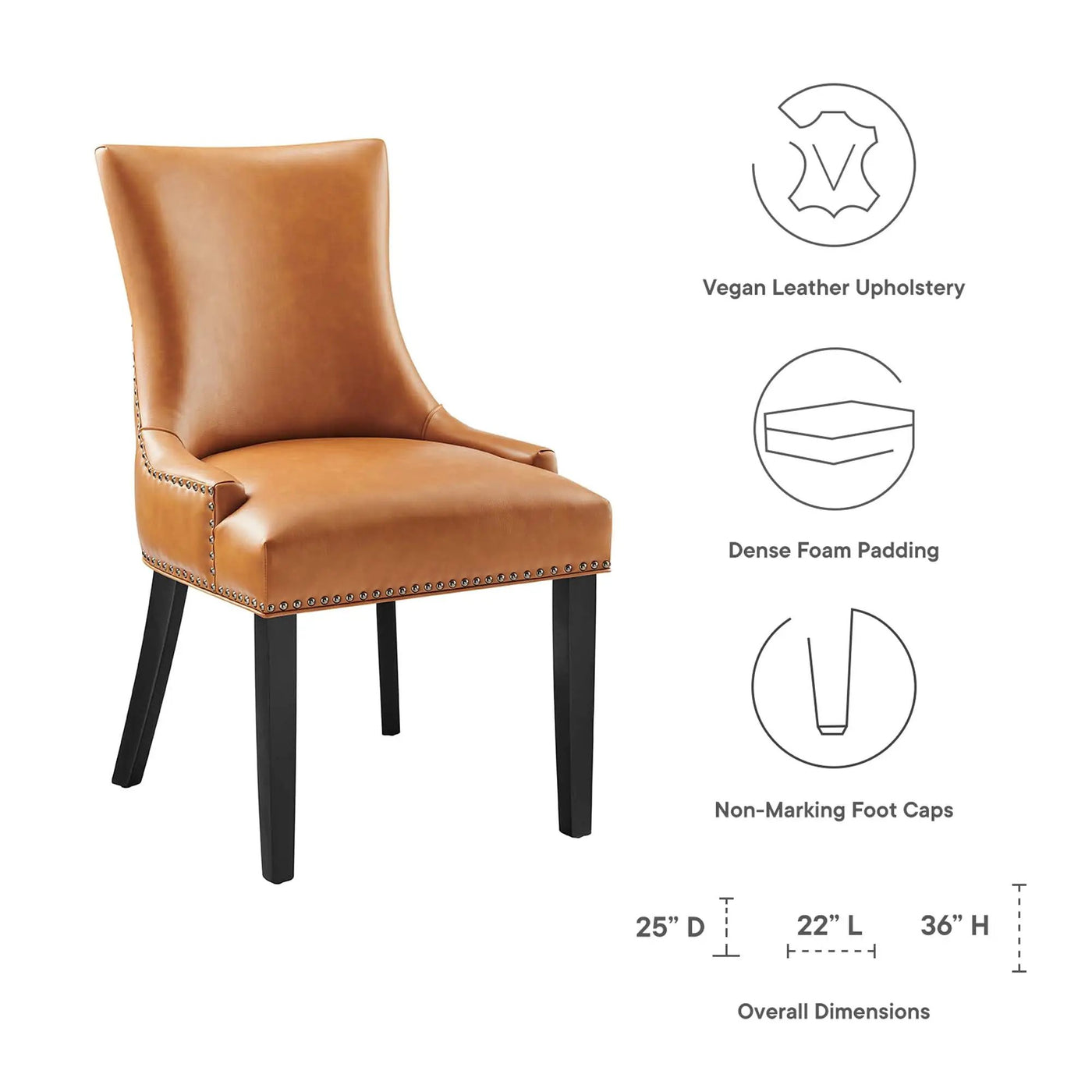 Marquis Vegan Leather Dining Chair by Modway by HouseOfZazla