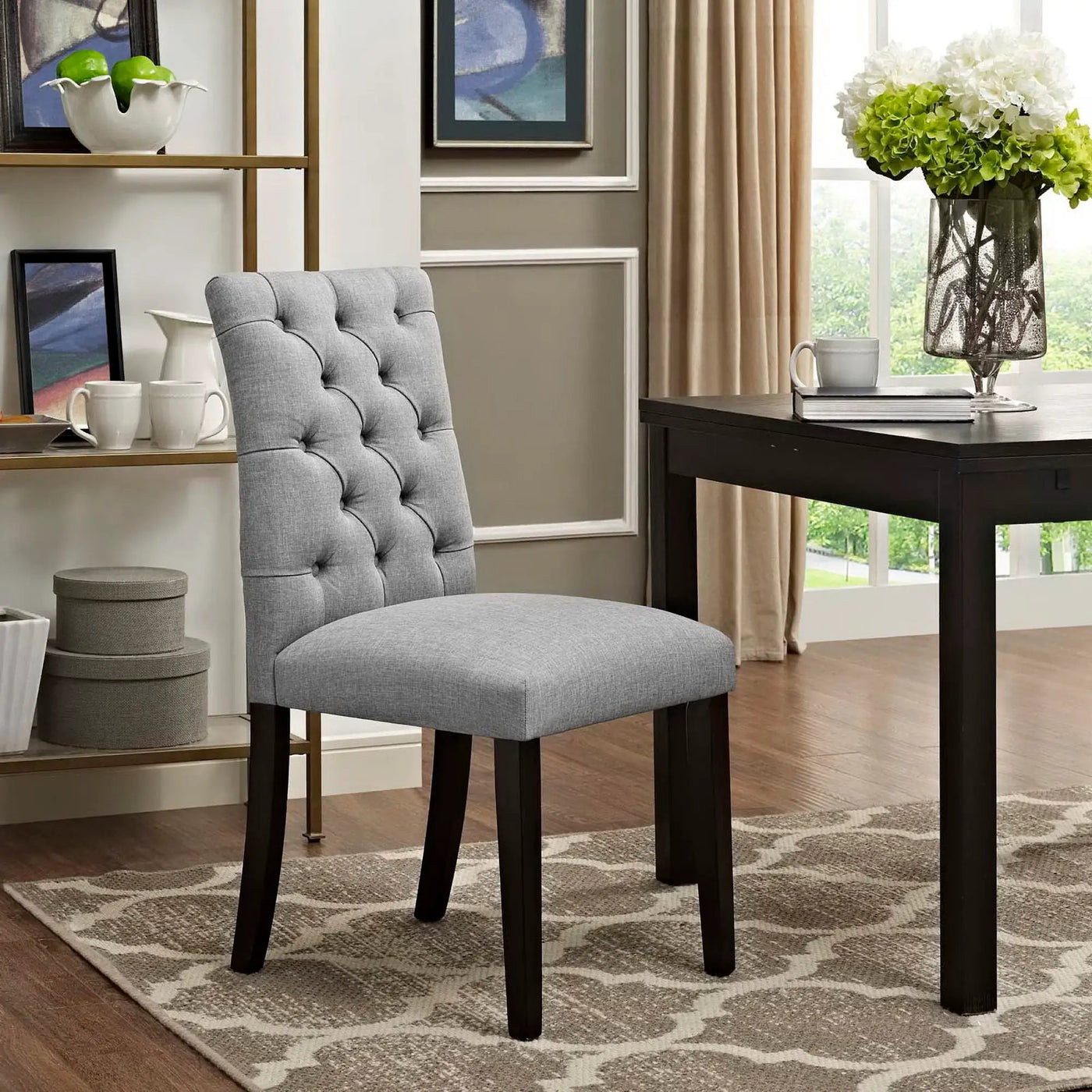 Duchess Button Tufted Fabric Dining Chair by Modway by HouseOfZazla
