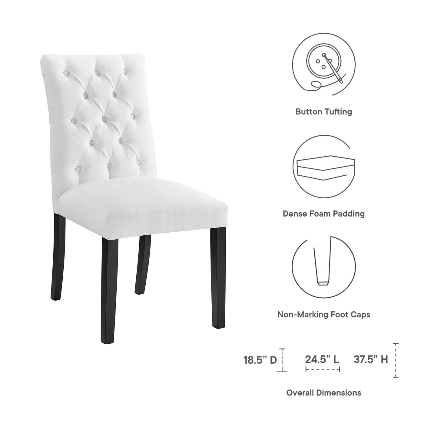 Duchess Button Tufted Fabric Dining Chair by Modway by HouseOfZazla