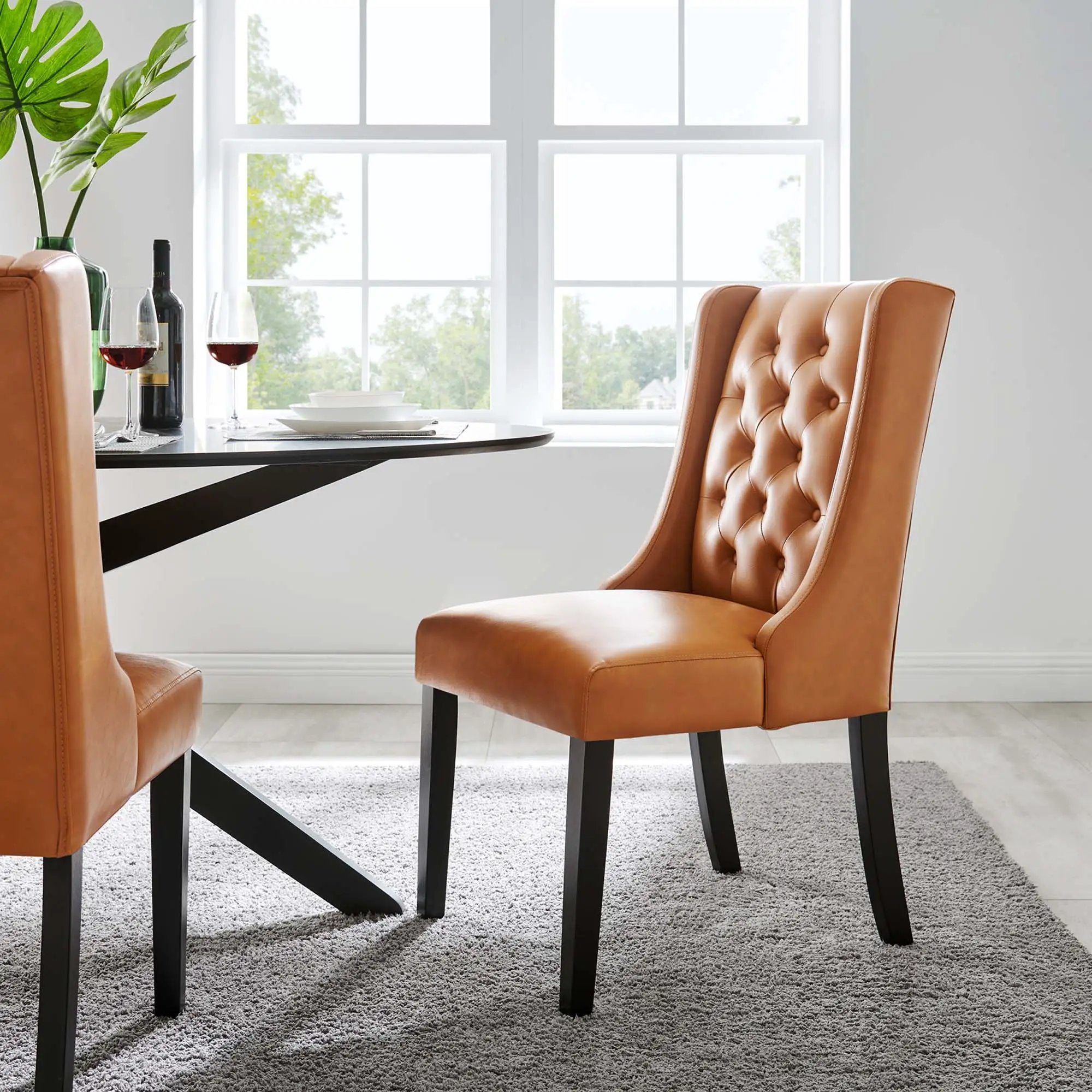 Baronet Button Tufted Vegan Leather Dining Chair by Modway by HouseOfZazla