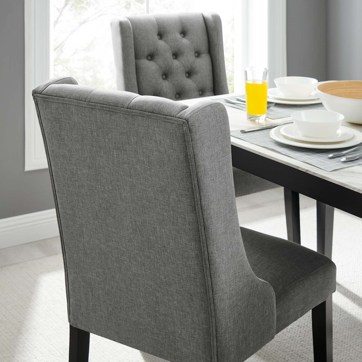 Baronet Button Tufted Fabric Dining Chair by Modway, photo 16 of 40