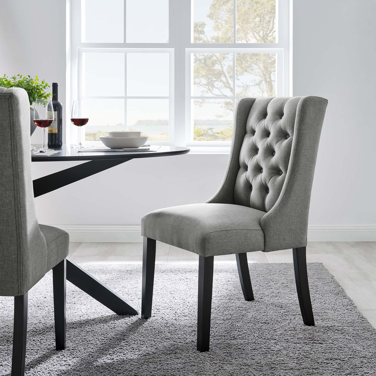 Baronet Button Tufted Fabric Dining Chair by Modway, photo 15 of 40