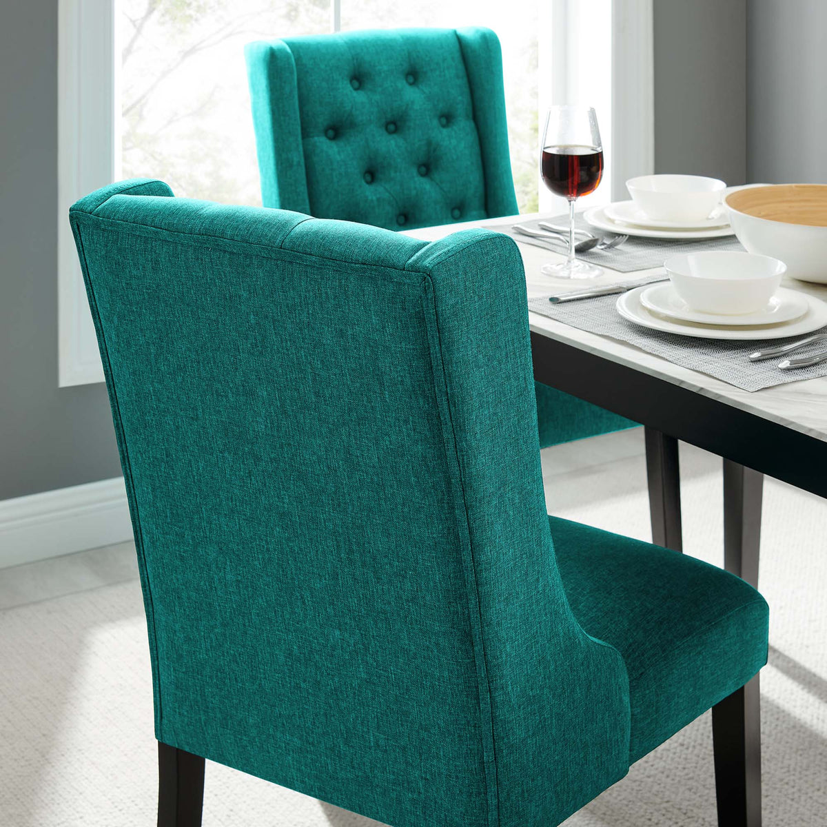 Baronet Button Tufted Fabric Dining Chair by Modway, photo 32 of 40