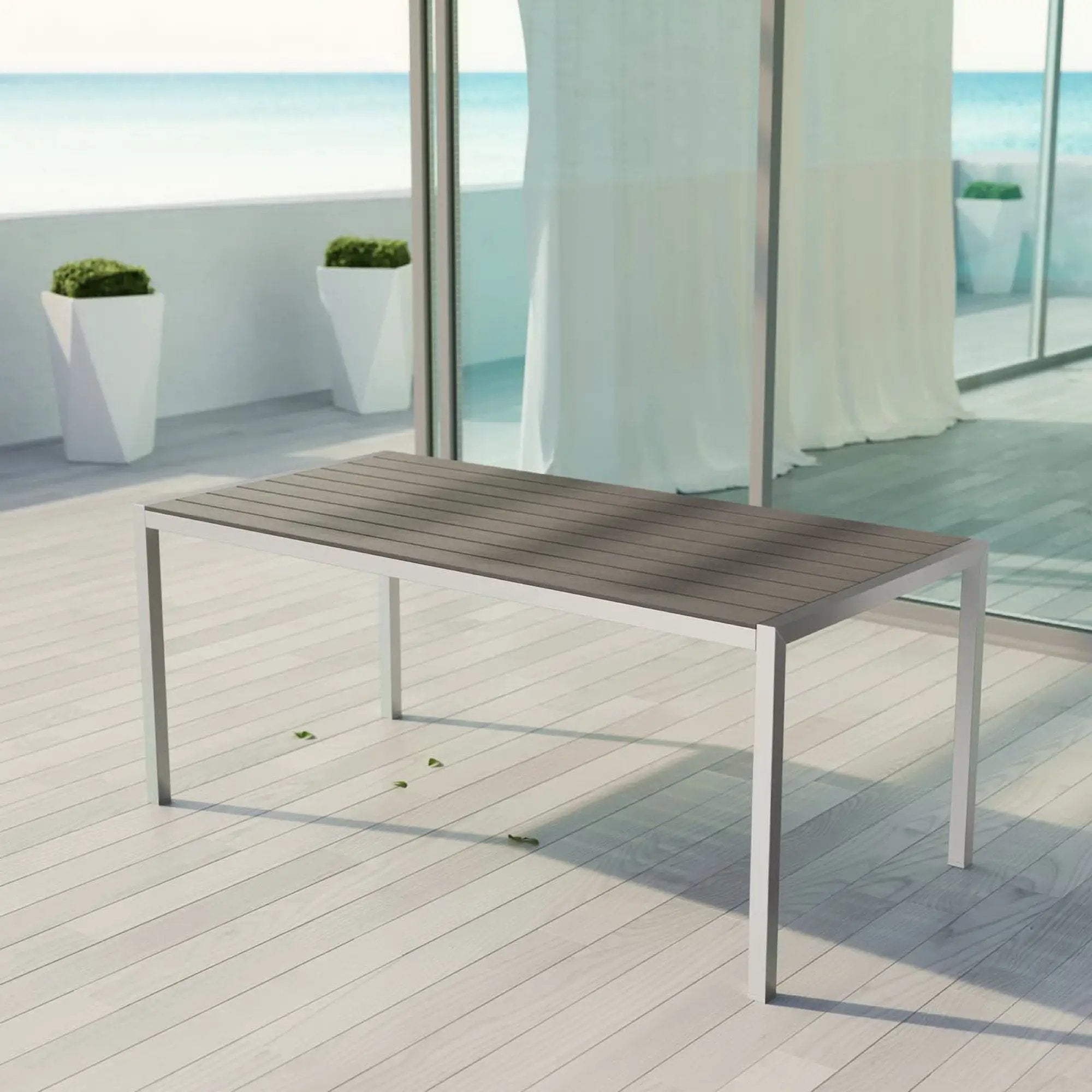 Shore Outdoor Patio Aluminum Dining Table by Modway by HouseOfZazla