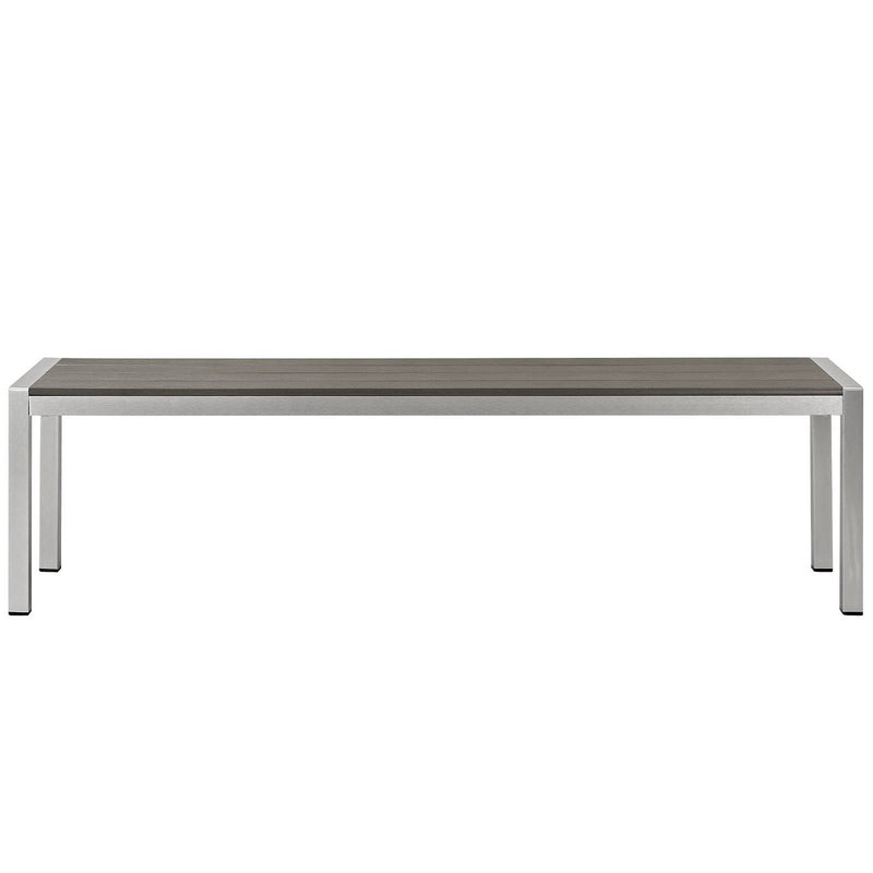 Shore Outdoor Patio Aluminum Bench by Modway, photo 2 of 4