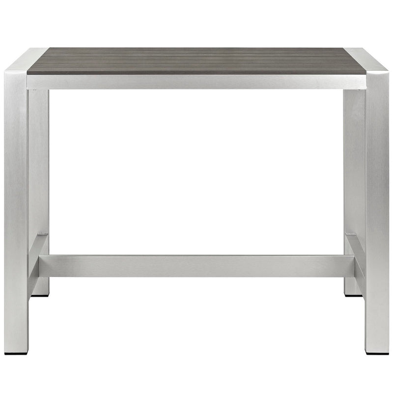 Shore Outdoor Patio Aluminum Rectangle Bar Table by Modway, photo 2 of 4