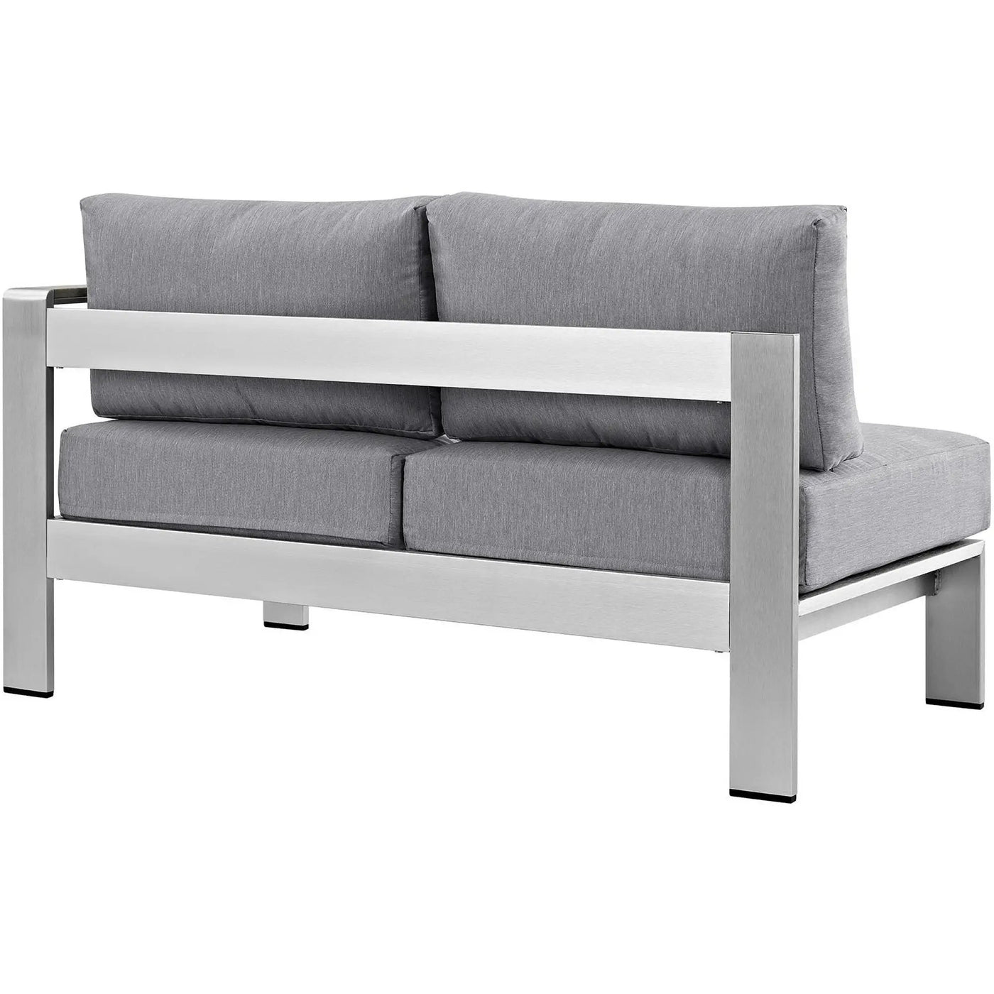 Shore Right-Arm Corner Sectional Outdoor Patio Aluminum Loveseat by HouseOfZazla