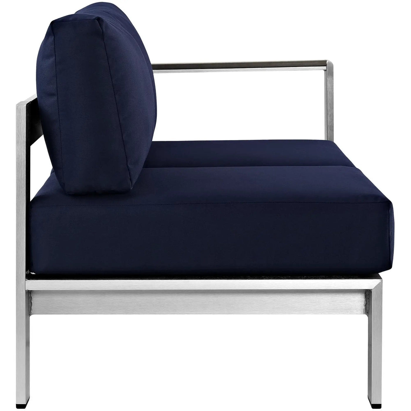Shore Right-Arm Corner Sectional Outdoor Patio Aluminum Loveseat by HouseOfZazla