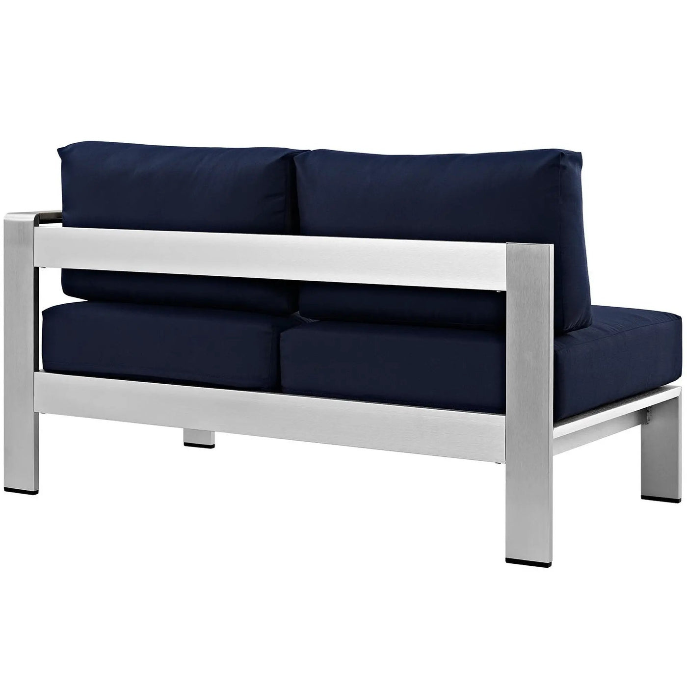 Shore Right-Arm Corner Sectional Outdoor Patio Aluminum Loveseat by HouseOfZazla