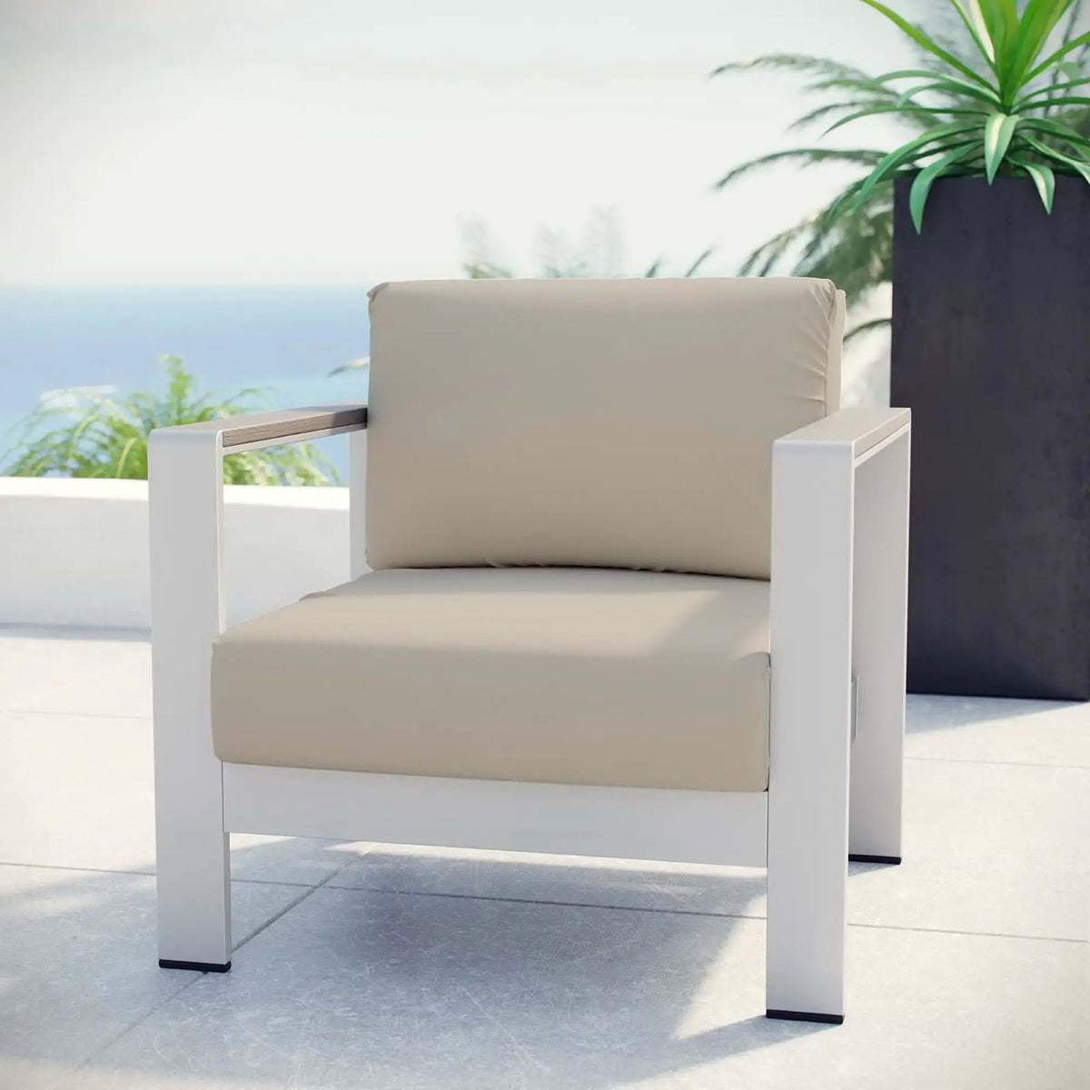Shore Outdoor Patio Aluminum Armchair by Modway by HouseOfZazla