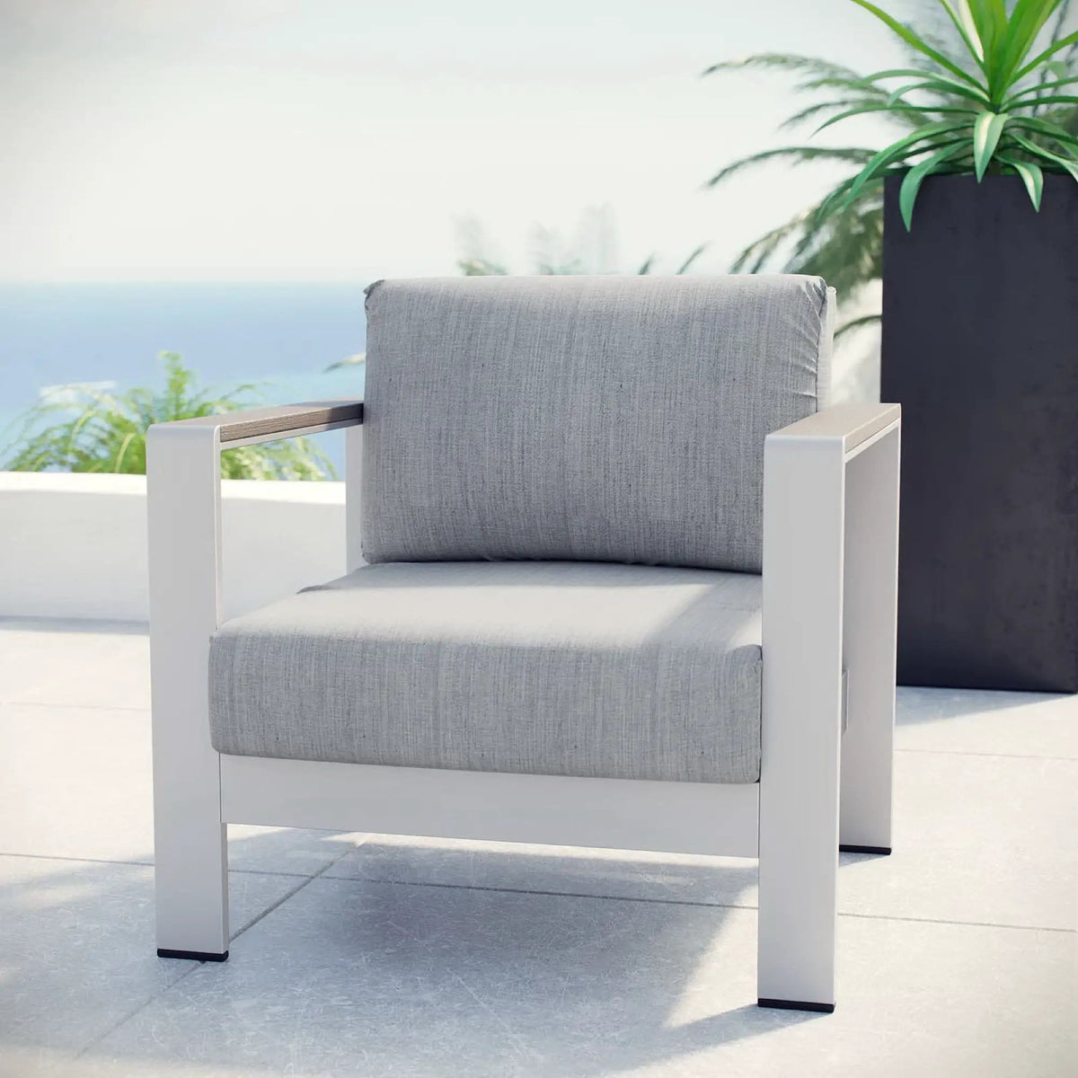 Shore Outdoor Patio Aluminum Armchair by Modway by HouseOfZazla