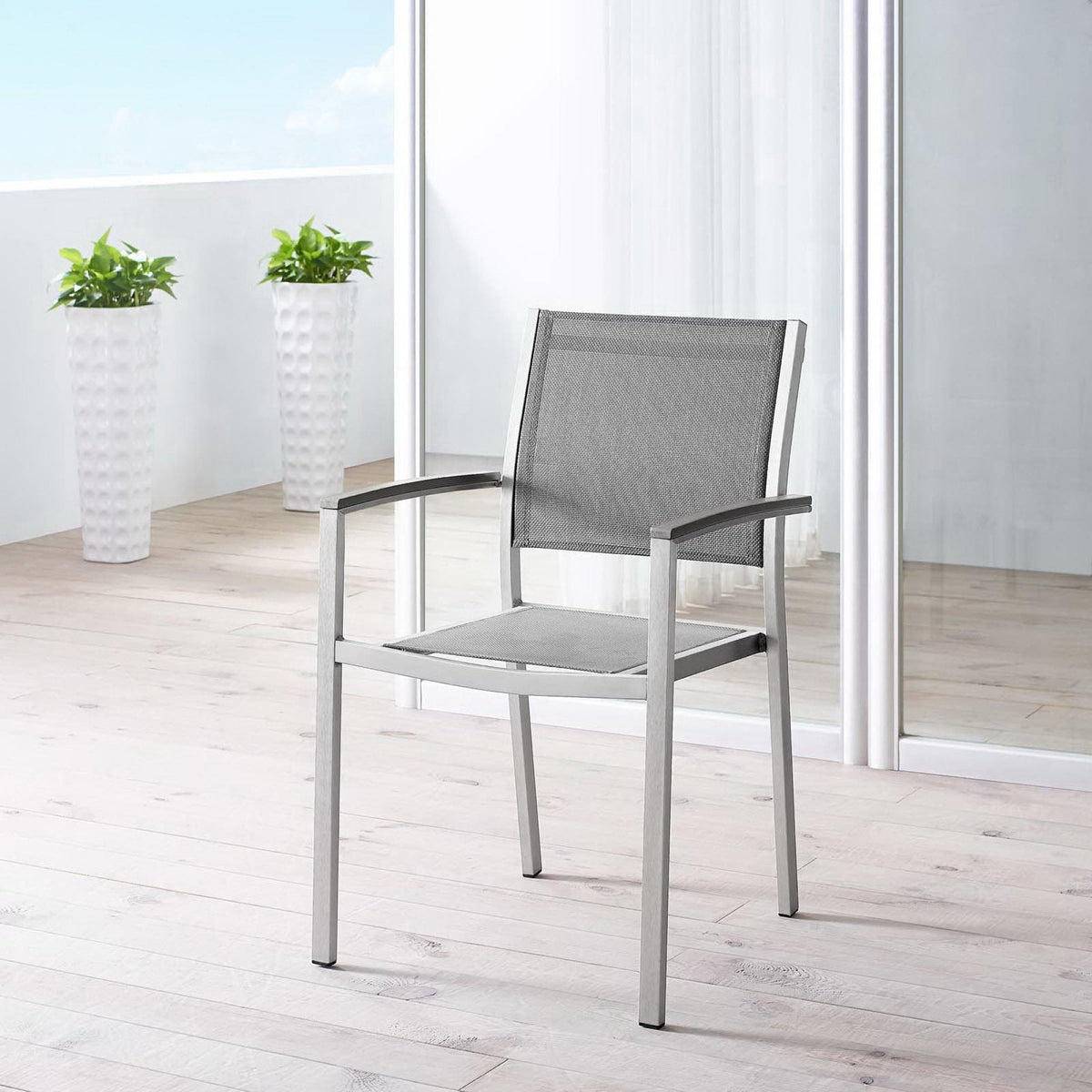 Shore Outdoor Patio Aluminum Dining Chair by Modway, photo 8 of 8