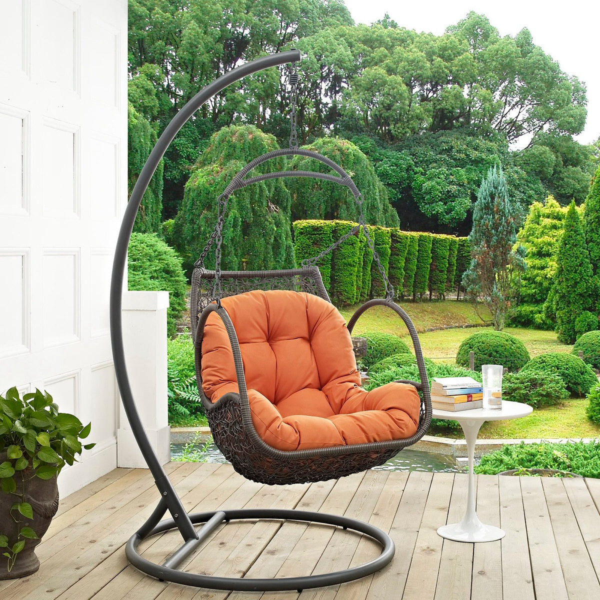 Arbor Outdoor Patio Wood Swing Chair by Modway, photo 4 of 17