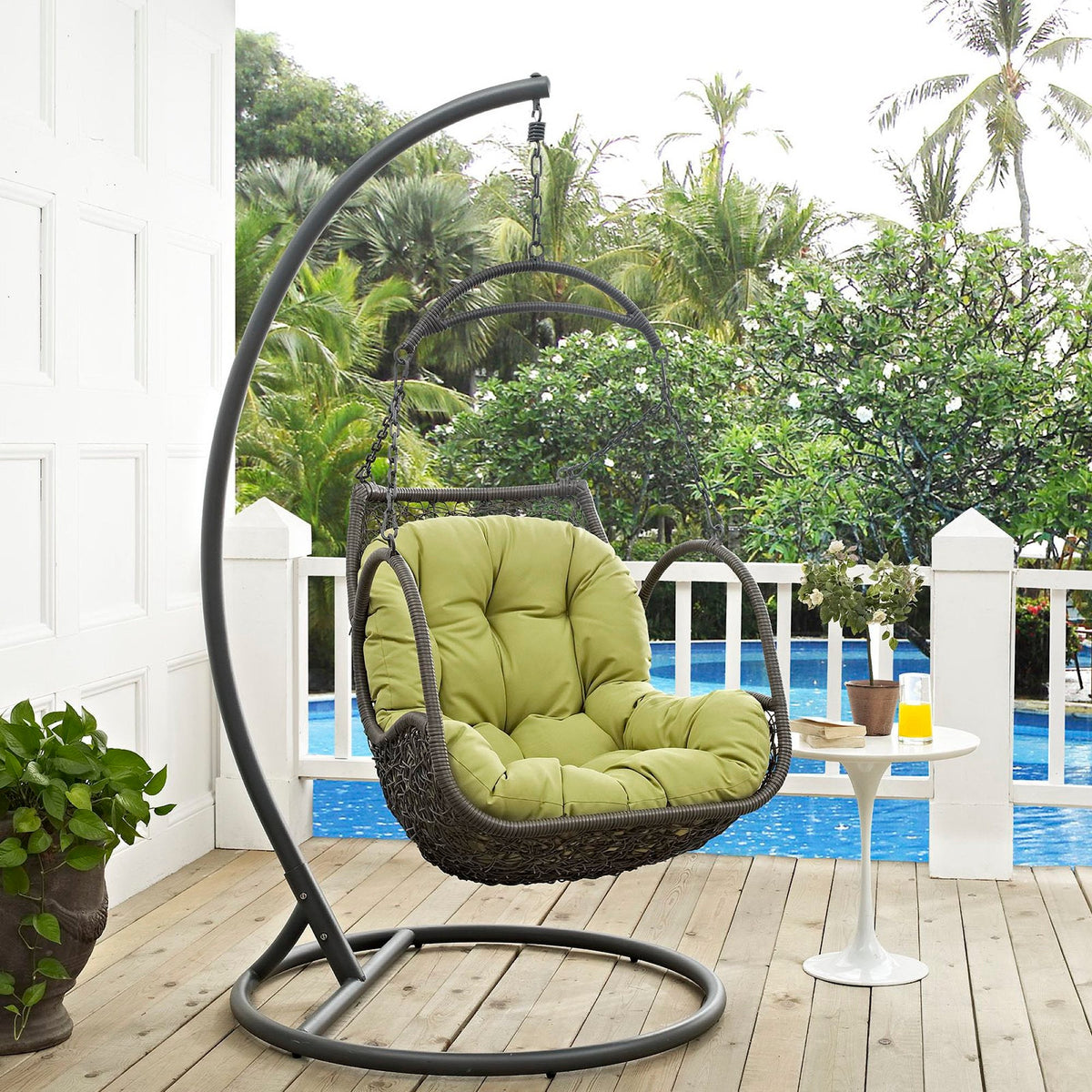 Arbor Outdoor Patio Wood Swing Chair by Modway, photo 8 of 17
