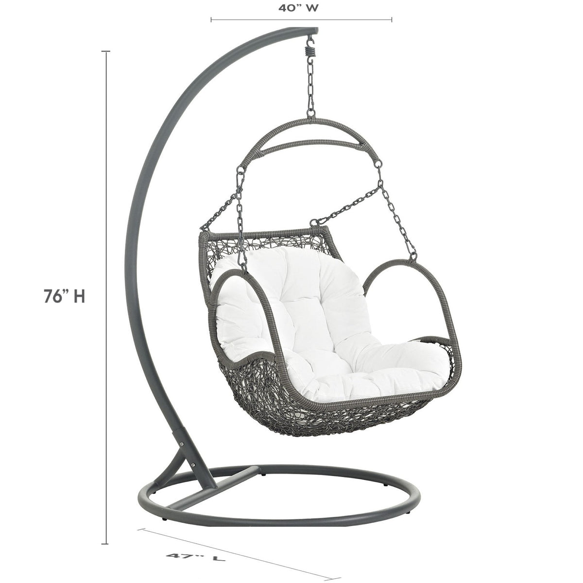 Arbor Outdoor Patio Wood Swing Chair by Modway, photo 14 of 17