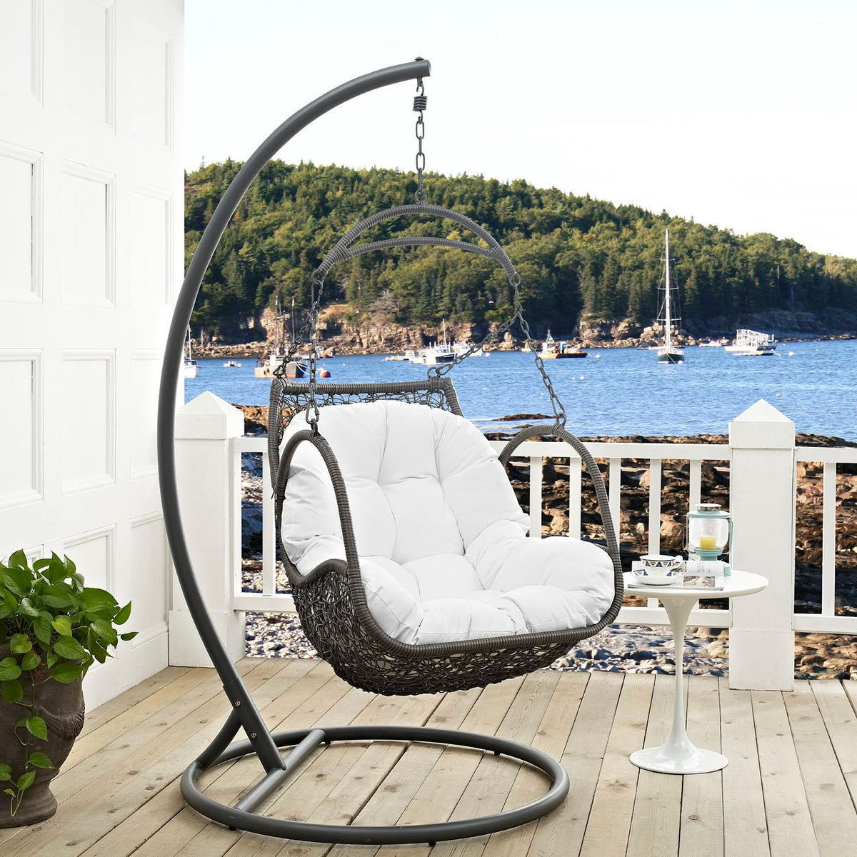 Arbor Outdoor Patio Wood Swing Chair by Modway, photo 17 of 17