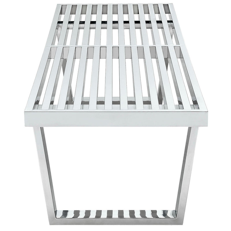 Sauna 5' Stainless Steel Bench by Modway, photo 2 of 3