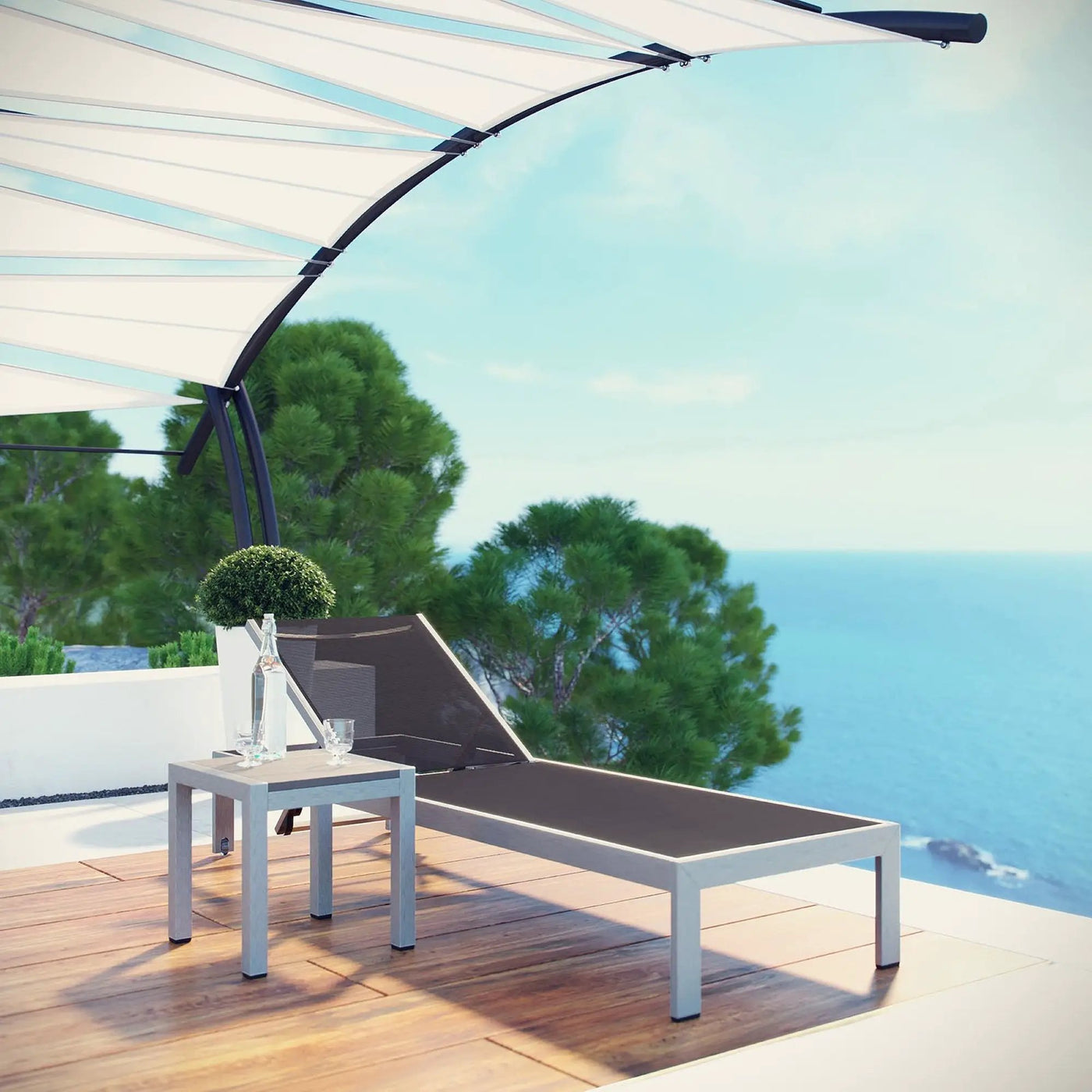 Shore 2 Piece Outdoor Patio Aluminum Set by Modway by HouseOfZazla
