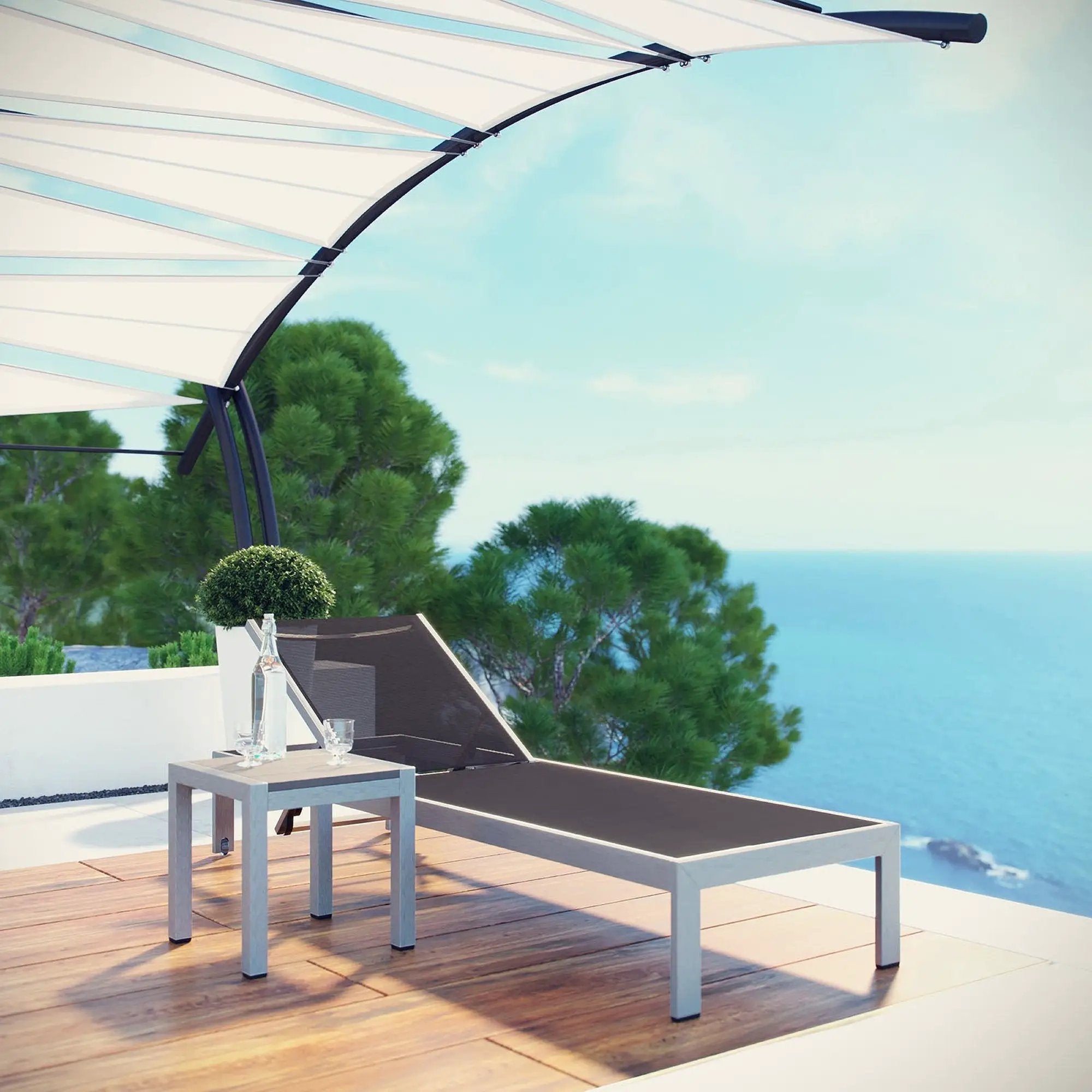 Shore 2 Piece Outdoor Patio Aluminum Set by Modway by HouseOfZazla